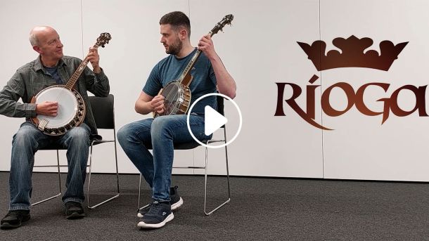 Brian Connolly and James Carson playing Rioga Banjos