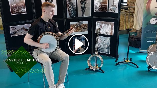 Jack Fitz playing the Euphonic 18 fret tenor banjo